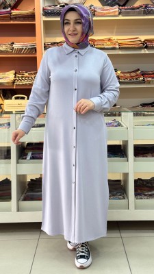 İnza Moda - Oysho Uzun Basıc Tunik Açık Gri/1105