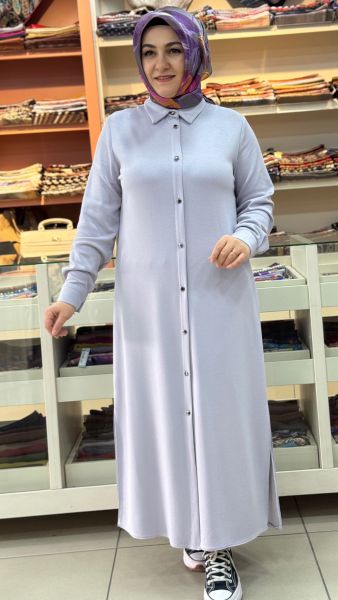 Oysho Uzun Basıc Tunik Açık Gri/1105
