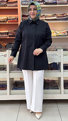 Gaze - Pamuklu Basic Tunik Siyah/4212 