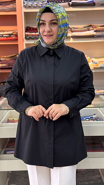 Pamuklu Basic Tunik Siyah/4212 