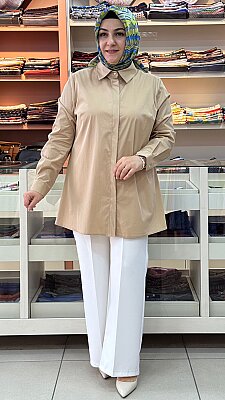 Gaze - Pamuklu Basic Tunik Camel/4212 