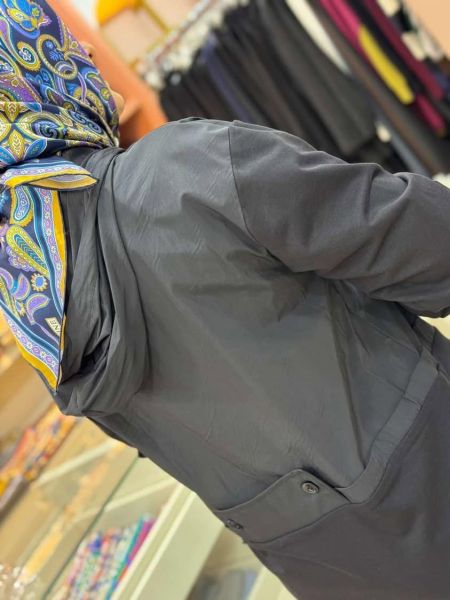 Paraşüt Kumaş Detaylı Kap Siyah/10733