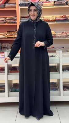 Pat Nakışlı Ferace Siyah/9040 - Thumbnail