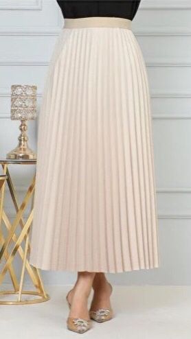 FAMELİN - Pileli Etek Nohut/8940