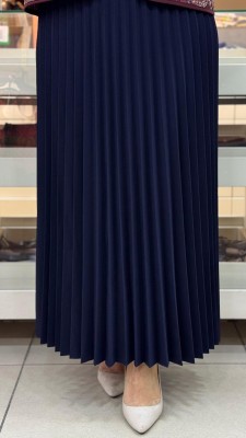 FAMELİN - Pileli Etek Lacivert/8940