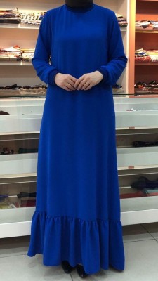  - Ribana Detaylı Elbise Saks/8315