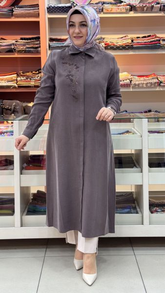 Sırtı Taşlı Tunik Kahve/1730