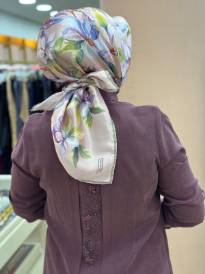 Sırtı Taşlı Tunik Mürdüm/1730 - Thumbnail