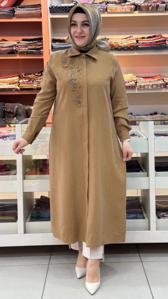 Sırtı Taşlı Tunik Hardal/1730