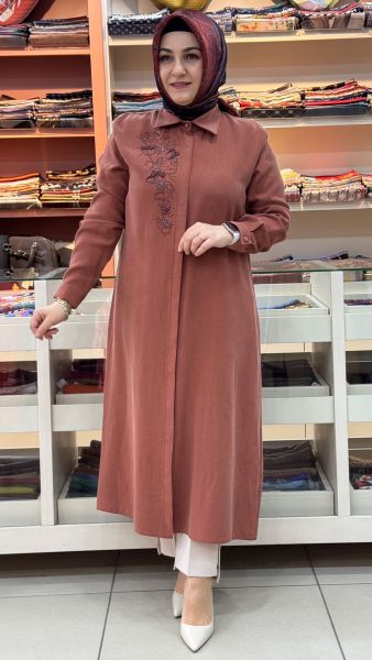 Sırtı Taşlı Tunik Kiremit/1730