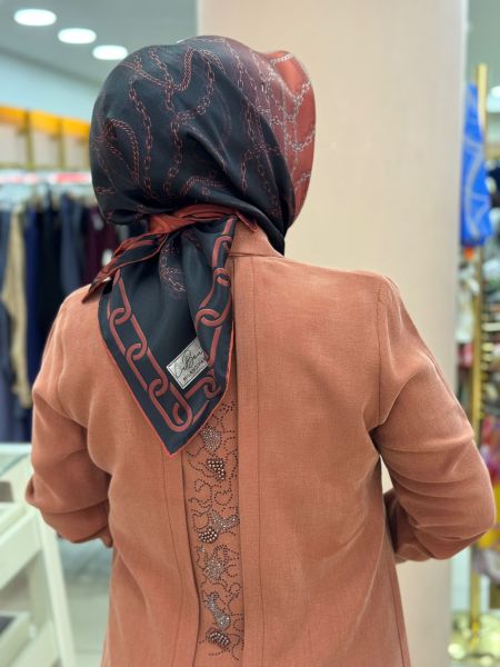 Sırtı Taşlı Tunik Kiremit/1730