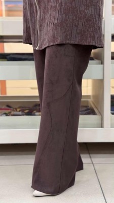 Süet Pantolon Kahverengi/25723 - Thumbnail