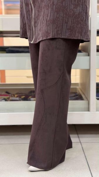 Süet Pantolon Kahverengi/25723