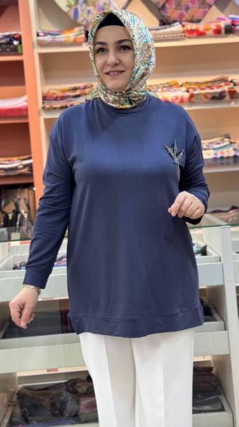 Taş Detaylı Tunik Antrasit/9653