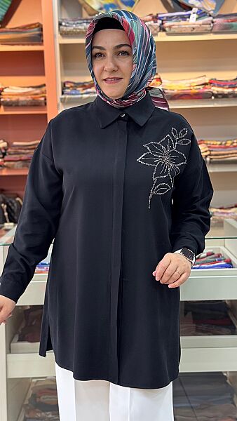 Taş Detaylı Tunik Siyah/268200