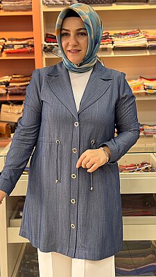 Tensel Ceket Mavi/2414236 - Thumbnail