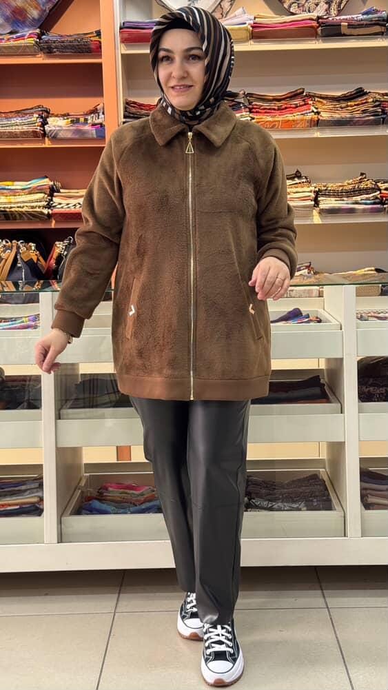 Gaze - Tüy Dokulu Ceket Kap Kahve/92031