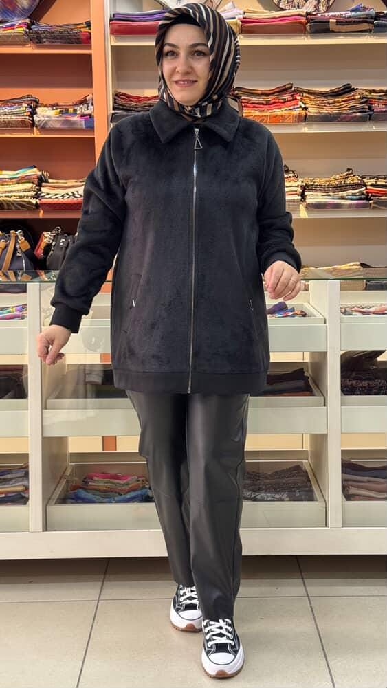 Gaze - Tüy Dokulu Ceket Kap Siyah/92031