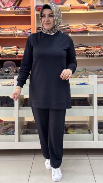 Üçlü Yelekli Takım Siyah/6203