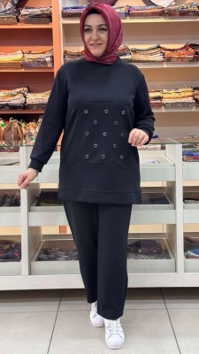 Üçlü Yelekli Takım Siyah/6203 - Thumbnail