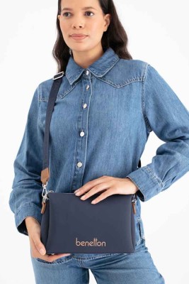 United Colors Of Benetton - United Colors Of Benetton Çapraz Çanta Lacivert-Camel/BNT_1671