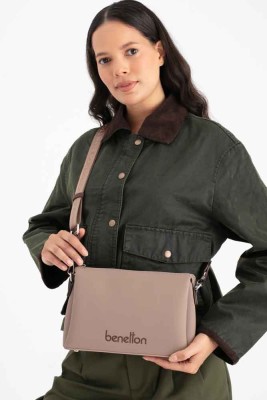 United Colors Of Benetton Çapraz Çanta Vizon-Kahve/BNT_1671 - Thumbnail