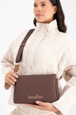 United Colors Of Benetton Çapraz Çanta Kahve-Camel/BNT_1671 - Thumbnail