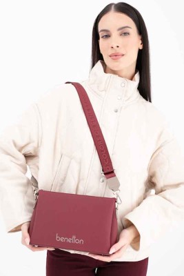 United Colors Of Benetton Çapraz Çanta Bordo - Koyu Taş/1671 - Thumbnail