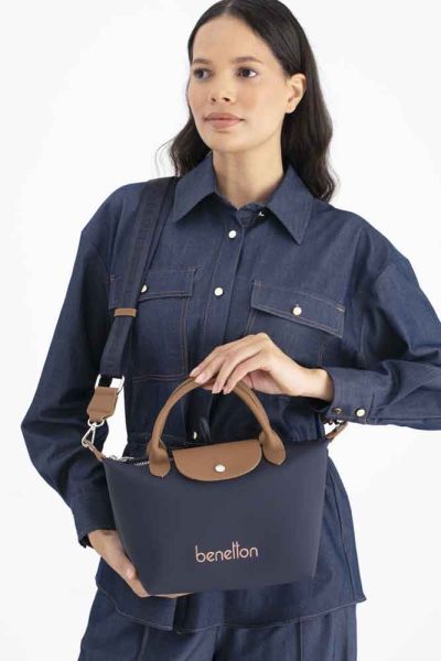 United Colors Of Benetton Kol Çantası Lacivert-Camel/BNT_1702