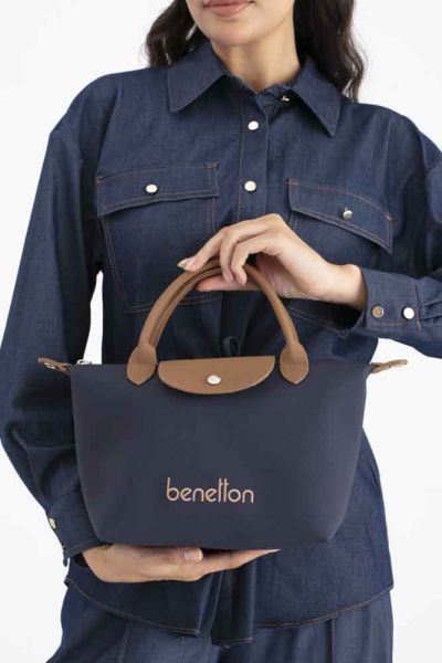 United Colors Of Benetton Kol Çantası Lacivert-Camel/BNT_1702