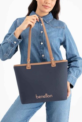 United Colors Of Benetton - United Colors Of Benetton Kol Çantası Lacivert-Camel/1655