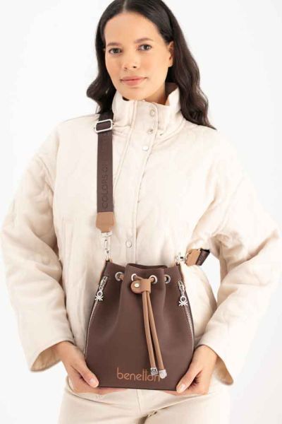 United Colors Of Benetton Kol Çantası Kahve-Camel/BNT_1650