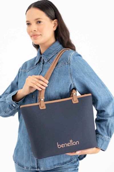 United Colors Of Benetton Kol Çantası Lacivert-Camel/1655