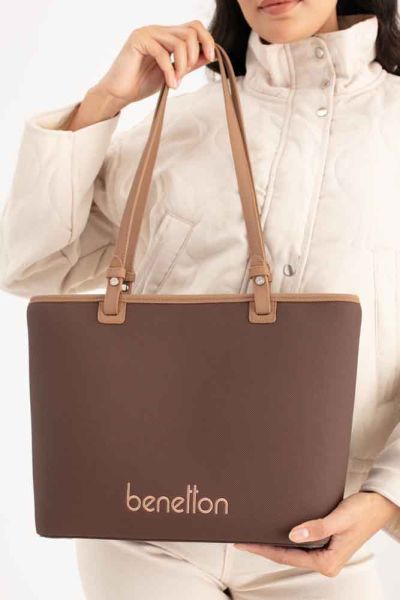 United Colors Of Benetton Kol Çantası Kahve-Camel/BNT_1655