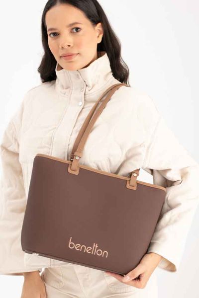 United Colors Of Benetton Kol Çantası Kahve-Camel/BNT_1655