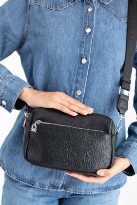 United Colors Of Benetton Kol Çantası Siyah/BNT_1669 - Thumbnail