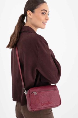 United Colors Of Benetton Kol Çantası Bordo/1669 - Thumbnail