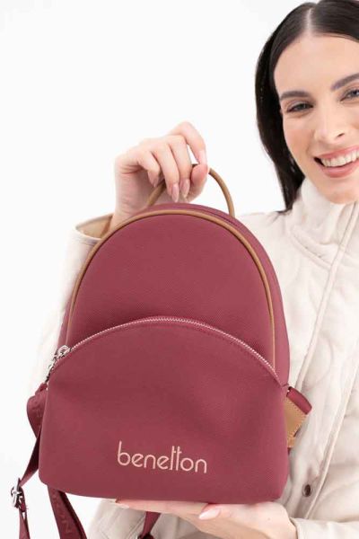 United Colors Of Benetton Sırt Çantası Bordo - Camel/BNT_1676