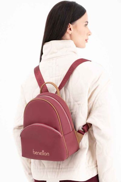 United Colors Of Benetton Sırt Çantası Bordo - Camel/BNT_1676
