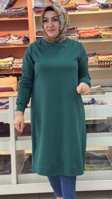 Uzun Basic Tunik Zümrüt/7194 - Thumbnail