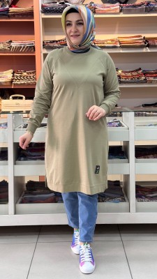 Kado - V Desen Uzun Tunik Çağla Yeşili/257212