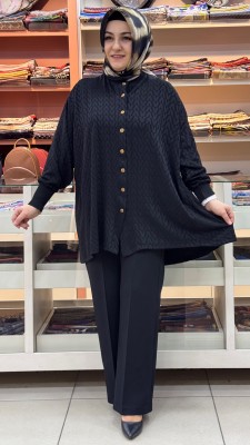 Kado - V Desenli Hırka Siyah/257728