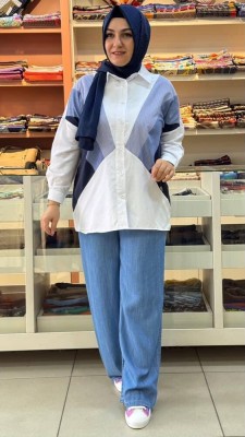 Ekru - Verev Garnili Tunik Ekru/2579