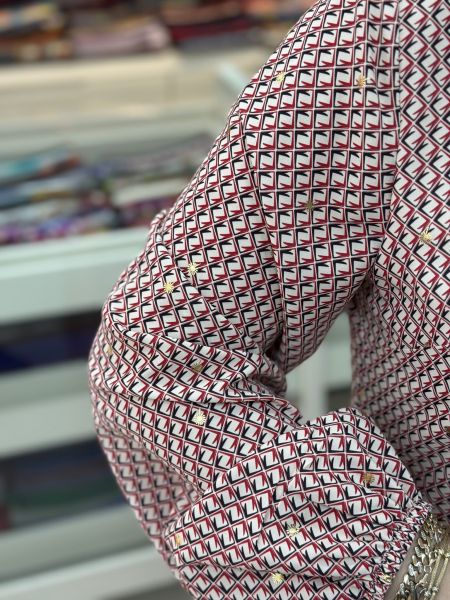 Yakası Flar Detaylı Elbise Marsala/1842