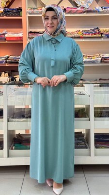 Gaze - Yakası İğneli Elbise Çağla/50039