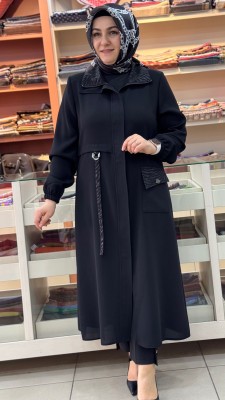 Yakası Ve Cep Kapağı Zebra Desen Kap Siyah/30071 - Thumbnail