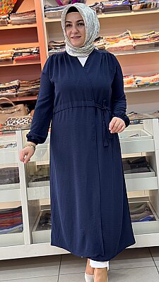 Yandan Bağlamalı Hırka Lacivert/5688 - Thumbnail