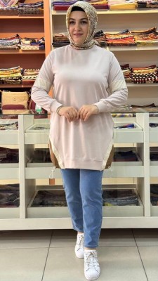 PYS - Yanları Büzgülü Tunik Bej/10729