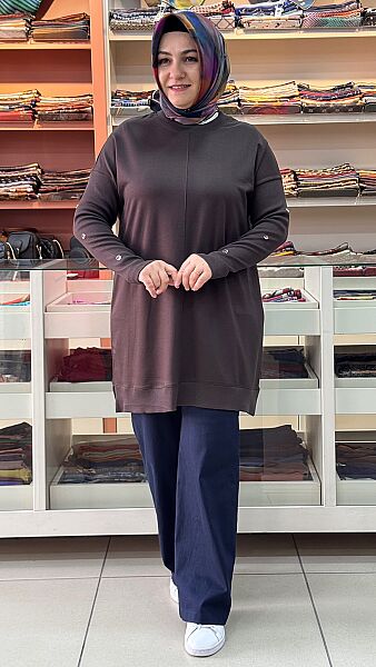 Yarasa Kol Tunik Kahve / 268484