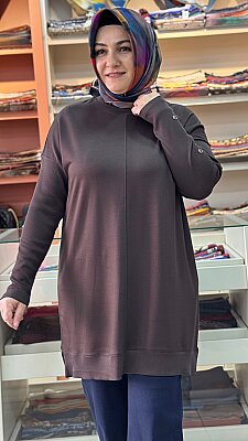 Yarasa Kol Tunik Kahve / 268484 - Thumbnail